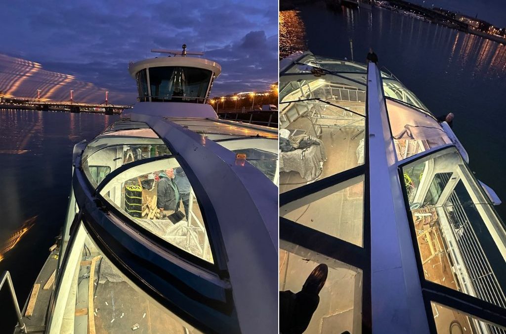 Négy tonna üveggel készült el Budapest új panorámahajója